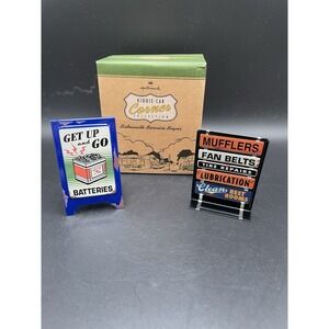 Vintage 1997 Hallmark Kiddie Car Corner Collection Sidewalk Service Signs
